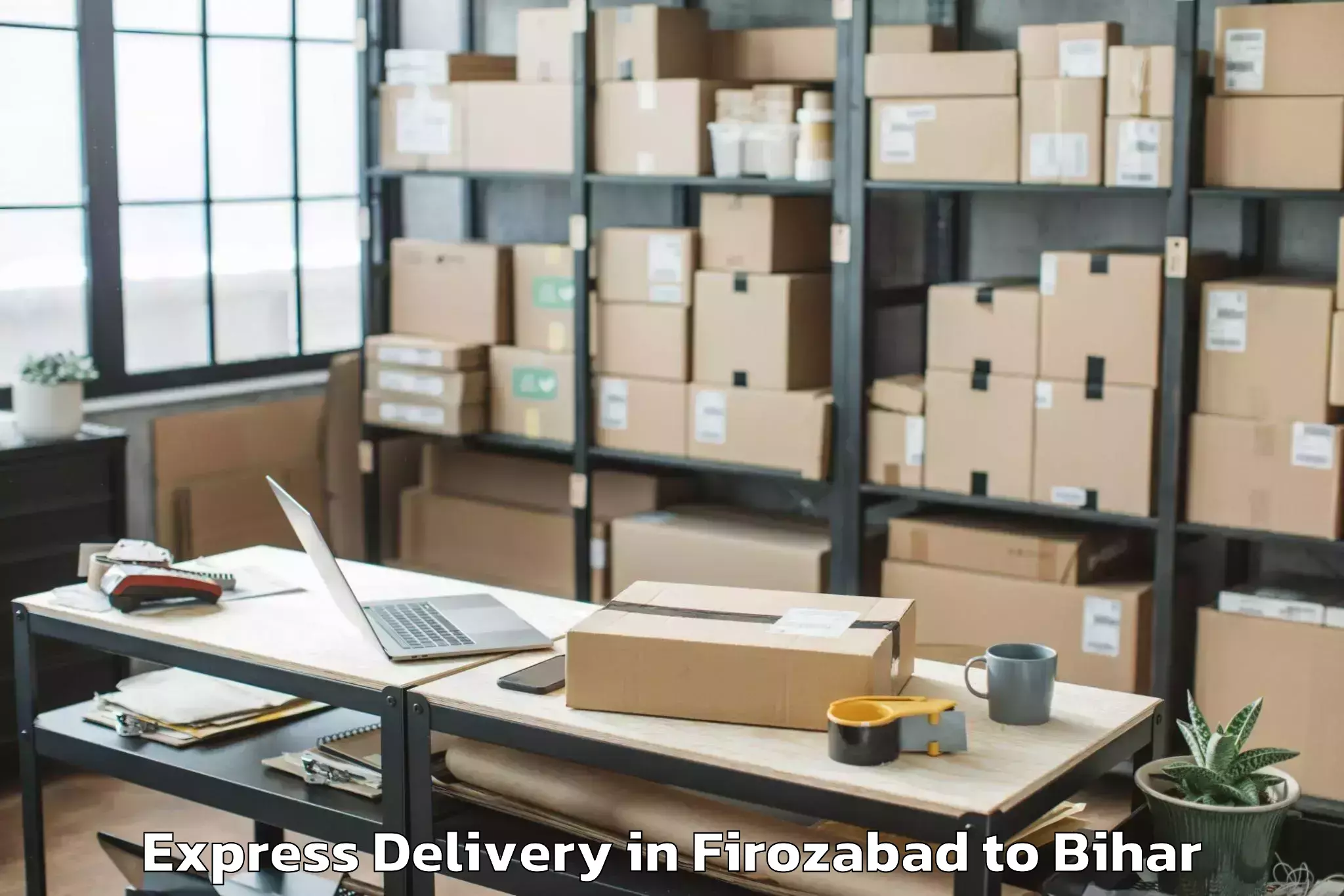 Top Firozabad to Singhia Ii Express Delivery Available